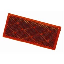 RED ADHESIVE REFLECTOR 3 1 / 8" X 1 3 / 8"