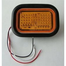 LED RED RECTANGULAR SEALED LIGHT KIT 5 1 / 4'' - 90° connector