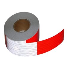ADHESIVE REFLECTIVE ROLL 2" X 150' 6"red+6" w