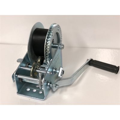 WINCH ZINC 3200 LBS DOUBLE WITH 25' STRAP+HOOK